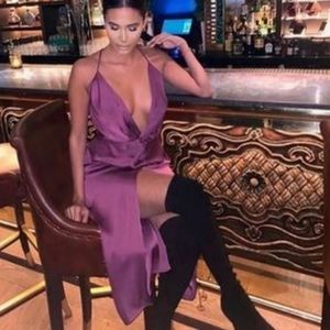 NWT ZARA | Satin Effect Knotted Slip Dress